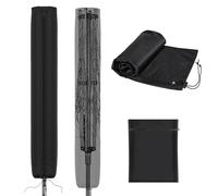 WenYa 420D Heavy Duty Rotary Washing Line Cover, Oxford, 168x16x16cm, Black | Waterproof Clothes Drying Racks Cover with Zip and Drawstring, Waterproof UV Rotary Airer Cover with PVC Coating for Parasol