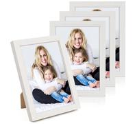 WenYa 6x8 White Photo Frames, 4 Pack 8x6 Picture Frames Wall and Desktop Horizontal Vertical 20.3x15.2cm Frames for Family Pictures Display (White, 6x8-4pack)