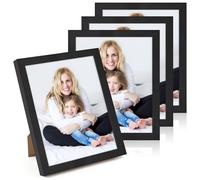 WenYa 8x10 Black Photo Frames, 4 Pack 10x8 Picture Frames Wall and Desktop Horizontal Vertical 25.4x20.3cm Frames for Family Pictures Display (Black, 8x10-4pack)