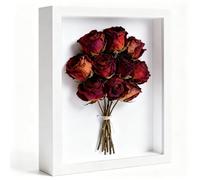 WenYa 8x10 Shadow Box Frame, 22.1x27.2cm Hollow 3cm 3D Photo Frame, White | Wooden Frame, Wall Mounted & Table Standing, Memory Box Frame for Memorabilia, Photos, Awards, Dried Flowers, Medals, Crafts