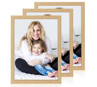 WenYa A3 Oak Photo Frames, 3 Pack A3 Picture Frames Wall and Desktop Horizontal Vertical 29.7x42cm Frames for Family Pictures Display (Oak, A3-3pack)