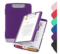 WENYA A4 Clipboard with Storage, Plastic A4 Clipboard Folder Storage Box with Separate Pen Compartment for School Office Medical Personnel