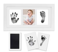 WenYa Baby Handprint & Footprint Photo Frame Kit with Ink Pad | Newborn Keepsake Picture Frame with mat size 3x4in, Perfect Baby Shower Registry, First Birthday Memory Gift for Boys Girls
