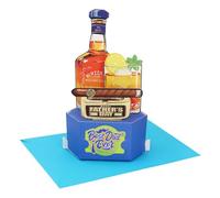 WenYa Father's Day Pop-Up Card for Dad, 3D Whisky & Cigar Design, Funny Best Dad Ever Greeting Card with Envelope, Unique Gift for Him, Husband, Grandad
