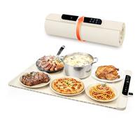 WenYa Food Warming Mat, 10s Fast Heating Electric Warming Tray, Portable Electric Warming Tray, Roll Up Food Warmer with Adjustable Temperature (35℃-100℃), Foldable Hot Plate for Buffet, Party