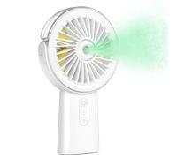 WenYa Portable Misting Fan, 4000mAh Rechargeable Handheld Fan with Water Spray Function, Small Personal Fan Doubling as a Power Bank for Travel, Suitable for Men and Women