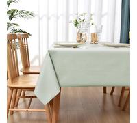 WenYa PVC Tablecloth Wipe Clean Table Cloth Waterproof Table Protector, Wipeable Easy-Care Rectangular Tablecloth for Kitchen Picnic Outdoor Indoor - Sage Green, 54x54in/137x137cm