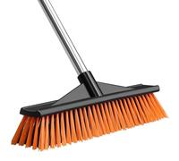 WenYa Yard Brush Heavy Duty Outdoor, Long Handle Garden Broom | 16in Large Stiff Bristles Floor Brush Patio Broom for Sweeping Yard Patio Deck Driveway Pool Various Rough Surfaces