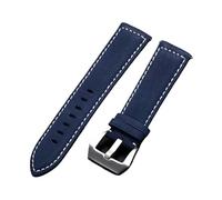 WENYAZIGUO Leather Watch Straps, PU Leather Matte Watch Strap For Women Men Multicolor 18-24mm(Blue,24mm)
