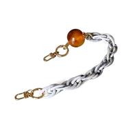 WENYAZIGUO Metal Chain Strap, Women Acrylic Tote Bag With Resin Chain Strap Multicolor 40-60cm(Shuang Se Bai,60cm including loop)