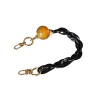 WENYAZIGUO Metal Chain Strap, Women Acrylic Tote Bag With Resin Chain Strap Multicolor 40-60cm(Shuang Se Hei,40cm including loop)