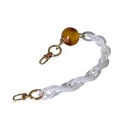 WENYAZIGUO Metal Chain Strap, Women Acrylic Tote Bag With Resin Chain Strap Multicolor 40-60cm(Ying Bai,40cm including loop)