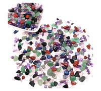 WENYOG Aquarium stones Stones Gravel Crystals Chip Quartz Minerals Reiki Healing Tumbled Agate Specimen Gemstones Home Aquarium Decor DIY Craft(Color1,50g)
