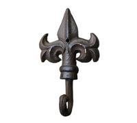 WENYOG Ceiling Hooks 1pcs Crown Retro Cast Iron Forged Coat Hook Decoration Wall Outdoor Home Metope Accessories(Spearhead2(235))