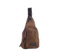 WENYOG Chest bag Men Shoulder Bags Canvas Waist Packs Sling Bag Crossbody Outdoor Sport Chest Messenger Bag Male Small Travel(Coffee)