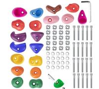 WENYOG Climbing Wall Grips Rock Wall Climbing Holds Screw Accessories For Indoor Outdoor Playground Play Set Slide With Mounting Hardware(19PCS with Screw)