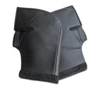 WENYOG Handlebar Gloves 2Pcs Motorcycle Handlebar Windproof PU Winter Thick Warm Gloves Muffs Thermal Cover Universal For Motorcycles Scooter(Black - Large)