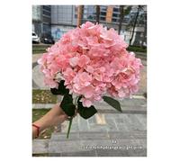 WENYOG Hydrangea artificial flowers Large Size 5 Heads Artificial Flowers White Pink Hydrangea Silk DIY Wedding Bridal Bouquet Fake Flowers Home Party Decoration(Light pink)