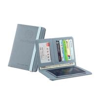 WENYOG Passport Holder Travel Wallet RFID Blocking Passport Wallets Zipper Waterproof Wallet Hand Holder Anti-Theft Cell Phone Purse Travel Accessories(Blue)