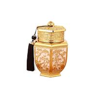 WENYOG Pet Ashes Urn Pet Memorial Keepsake Urns, Metal Cremation Animal Urn, Funeral Container For Human Ashes, Coffin Box(Gold)