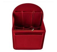 WENYOG Tote bag insert Makeup Organizer Felt Insert Bag For Interior Travel Portable Cosmetic Bags Fit Various Women Backpack(Red,L)