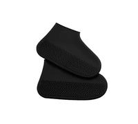 WENYOG Waterproof Shoe Covers 2 Pairs Waterproof Non-slip Silicone Shoe Elastic Wear-resistant Rain Boots For Outdoor Rainy Day Reusable Cover(Black,M 35-39)