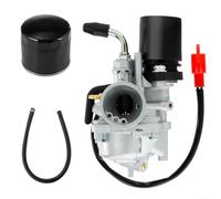 wenyouya 2-Stroke Carburetor Kit Compatible with 1P40QMB Engine for Speedfight 1/2 for Honda 50 17.5mm Inlet, 24mm Air Filter Port Aluminum Alloy