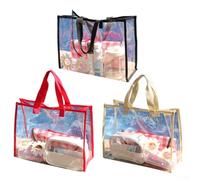 wenyouya 2x Clear Tote Bags with Handles for Festivals and Concerts, Meets Security Compliance Standards (white)