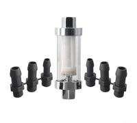 wenyouya 3 packs Washable Reusable Inline Fuel Filters for multi-fit adaptors, 1/4" 5/16" 3/8" 6mm 8mm 10mm Hose Diameter, Petrol Diesel Biofuel Compatible, Easy Installation