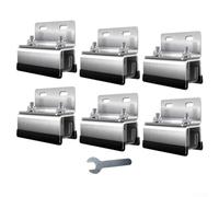 wenyouya 304 Stainless Steel Van Roof Rack Mount Kit 4/6PCS Brackets for Promaster Boxer for Ducato for Jumper Solar Panel & Cargo Rack Support, Black/Silver(6pcs)