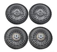 wenyouya 8 inch Lawn Mower Wheels Fits for Honda HRR216 HRS216 HRT216 12-Tooth Drive Gear Kit Heavy-Duty Plastic Rubber Tires for Uneven Terrain(4pcs front &rear)