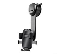 wenyouya Dashboard Phone Holder Car Mount with Rotatable 360 Degree Mobile Stand Secure Locking Clamp Arms Non Slip Rubber Grip for Safe Driving (Black)