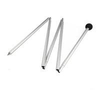 wenyouya Foldable Aluminium Beach Canopy Tent Pole, Camping Tarp Pole, Lightweight Rustproof Shelter Tarp Support, For Camping Hiking Outdoor Party(2m pointed tip)