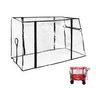 wenyouya Folding Wagon Rain Cover, Clear Camping Trolley Rain Cover, PVC Camping Trolley Rain Cover Waterproof Garden Picnic Wagon Stroller Cart Protector 35.8"W X 20.1"L