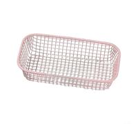 wenyouya Metal Desktop Storage Basket for Office and Kitchen Organization, Wire Mesh Structure for Stationery and Small Item Storage, Perfect for Students and Professionals(Pink)