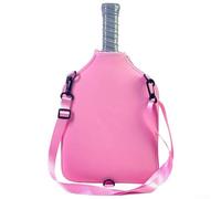 wenyouya Neoprene Paddle Storage Cover Essential for Pickleball with Adjustable Strap (Pink)