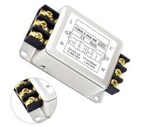 wenyouya Power Supply Filter 1 Phase 2 Stage 250V 3A 20A RFI Noise Suppressor Alloy Shell Compact for Home Automation Data Communication(10A)