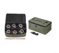 wenyouya Protective Fishing Reel Carry Bag with Multiple Compartments, Water Resistant Nylon and Cushioning Pearl Cotton for Baitcasting and Reels Outdoors (36x25x18cm)