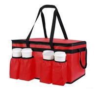 wenyouya Robust Food Delivery Carrier with Spacious Design and Strong Zipper Mechanism, Ensures Safe Transport of Items Every Time (Red)