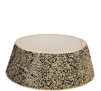 wenyouya Velvet Christmas Tree Collar 40cm Diameter Skirt Alternative with Festive Sequin Design, Collapsible Plush Stand Cover Fits Most Artificial or Live Trees for Seasonal Holiday(Black)