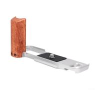 wenyouya Wooden Quick Release Plate for Fujifilm X-E5, Compatible Hand Grip Solid Wood Aluminum Alloy, Enhances Stability and Style(Rosewood Silver)