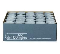 Wenzel-Kerzen/31/166 100 Standard 38 mm Tea Lights in Aluminium Case - approx. 5 Hour Burn Time - Pack of 100