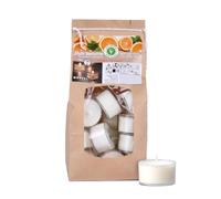 Wenzel scented tea lights - 18 long burning tealight candles - 7 hours natural wax - aluminum-free - sweet orange scence - home decorations, new home gifts, outdoor, garden & more