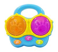 WEofferwhatYOUwant Baby Bongo Drums - Musical Toy with Animal Sounds, Classic Songs & Projector Lights | 3 Play Modes & Soft Volume | Travel Size for Babies 6+ Months | Batteries Included