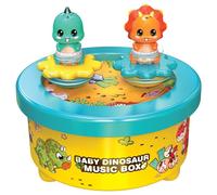 WEofferwhatYOUwant Dinosaur Music Box - Wind-Up Rotating Baby Dinosaur Carousel | Plays You Are My Sunshine | Safe Toddler Nursery Décor & Sleep Aid | Dino Birthday Cake Topper & Gift for Boys & Girls