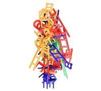 WEofferwhatYOUwant Family Stacking Chairs & Ladders - 44-Piece Balance Challenge for Kids & Adults • Skill-Building Dexterity Toy • Team or Solo Play • Travel-Friendly Fun for Parties & Game Nights