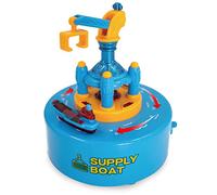 WEofferwhatYOUwant Music Box - Rotating Supply Boat with Nautical Theme | Plays It’s a Small World | Wind-Up Mechanical Toy | Cake Topper & Party Decoration | Office & Nursery Gift Idea