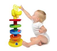 WEofferwhatYOUwant Potty Ball Drop Toy - 9-Piece Montessori STEM Set for Toddlers 9M+ with Lemon Toilet Topper, Stackable Ramps & Rattle Balls | Potty Training Aid, Educational & Sensory Learning Toy