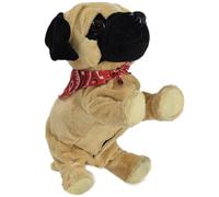 WEofferwhatYOUwant Pug Daddy - Interactive Robot Dog Toy with Touch & Clap Activation - Plush Electronic Puppy Performs 8 Tricks with Sounds - Soft Cuddly Pet for Toddlers & Kids 18+ Months