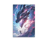 WEOFURBL Anime Riding The Dragon Poster Poster Decorative Painting Canvas Wall Posters And Art Picture Print Modern Family Bedroom Decor Posters 20x30inch(50x75cm)